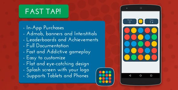 45165  Fast Tap! - Admob + Leaderboards + IAP