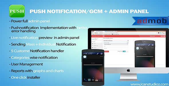 45240  Push Notification/GCM + Admin Panel
