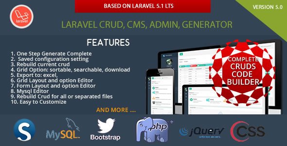 45288  Laravel CRUD - CMS - Sximo 5 LTS