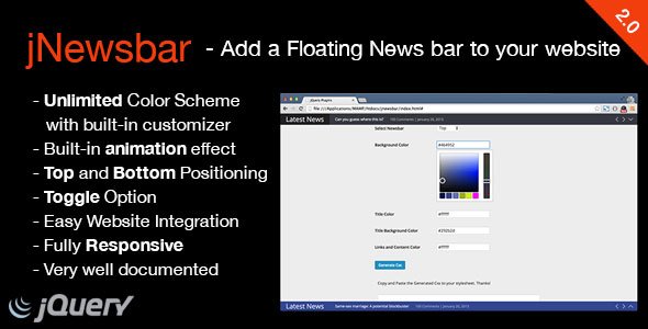 45297  JNewsbar - jQuery Floating News Ticker Bar