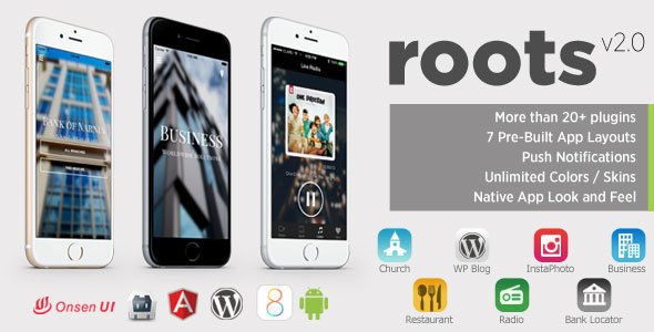 45308  Roots - PhoneGap/Cordova Multi-Purpose Hybrid App