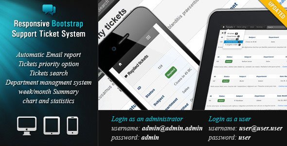 45365  Responsive Bootstrap Support Ticket System