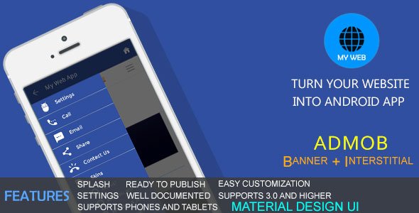 45373  My Web App - Material Design UI - AdMob