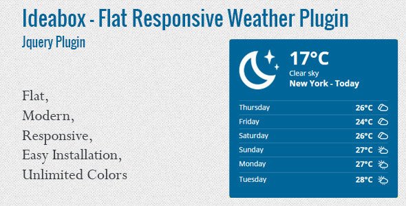 45429  Ideabox - Flat Responsive Weather Plugin