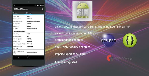 45513  SIM Card Manager with Admob