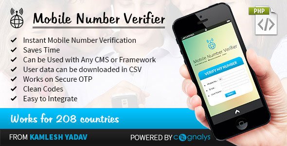 45546  Mobile Number Verifier PHP Script