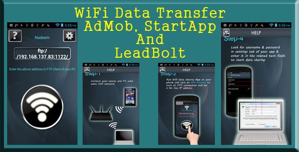 45554  Wifi Data Transfer - AdMob, StartApp and LeadBolt