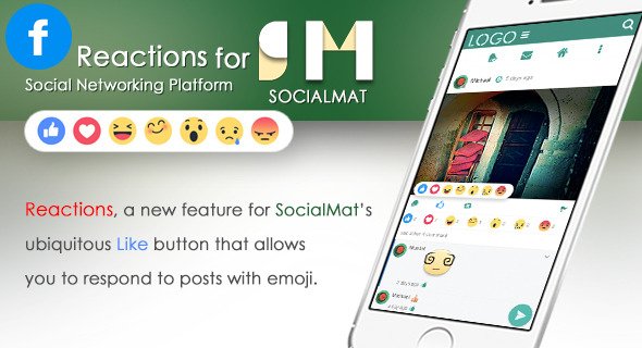 45601  Facebook Style Reaction for SocialMat