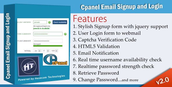 45656  Cpanel Email Signup and Login