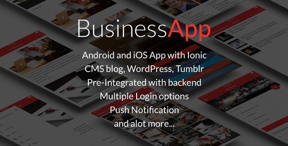 45704  BusinessApp - Ionic iOS/Android Full Application with powerful CMS