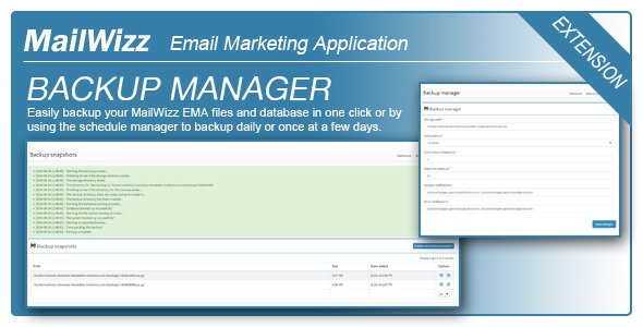 45734  Backup Manager for MailWizz EMA
