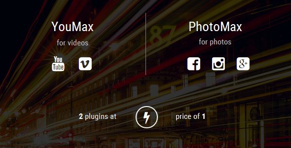 45950  Youmax - YouTube, Vimeo, Facebook & Instagram Grid