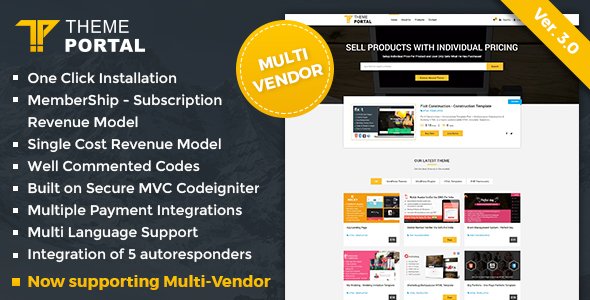 46128  Theme Portal Marketplace v3.0 - Sell Digital Products ,Themes, Plugins ,Scripts - Multi Vendo