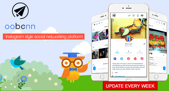 46140  oobenn Instagram Style Social Networking Script