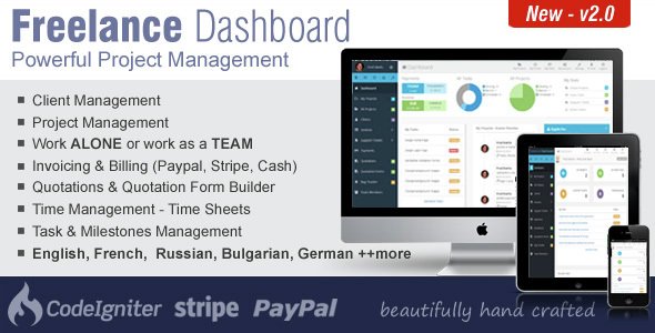 46149  Freelance Dashboard v2.0 - Project Management CRM Software