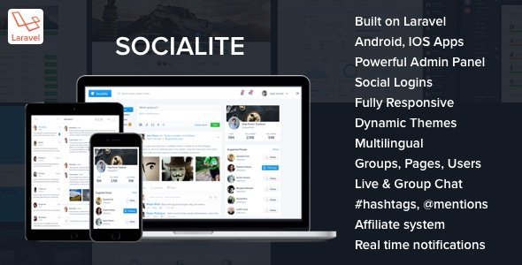 46210  Socialite v1.2 - Laravel Social Network Script