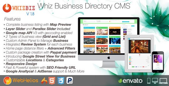 46275  WhizBiz v1.8 - Business Directory CMS