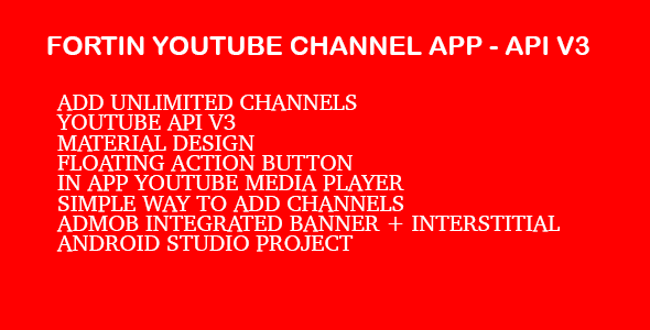 46287  Fortin Video Channel App - Youtube Api V3