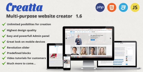 46341  Creatta - multipurpose PHP website builder