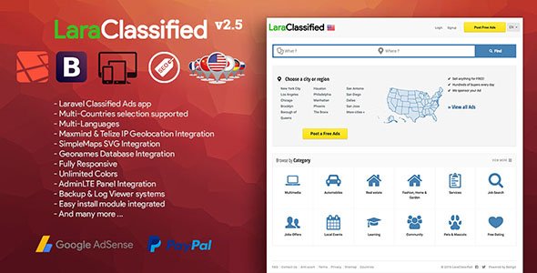 46346  LaraClassified v2.5 - Geo Classified Ads CMS