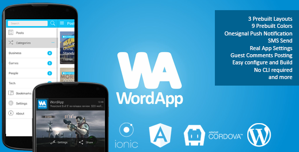 46359  WordApp - PhoneGap/Cordova Wordpress Hybrid App