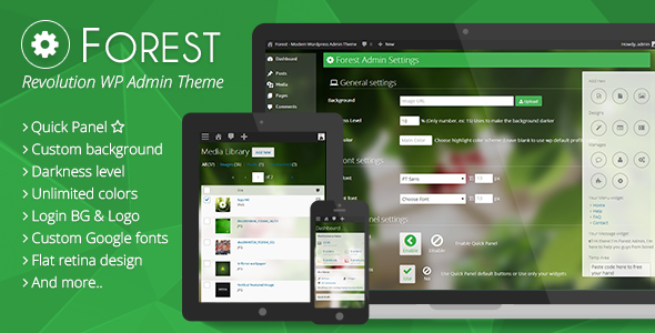 46431  Forest v1.2.5 - Revolution Wordpress Admin Theme