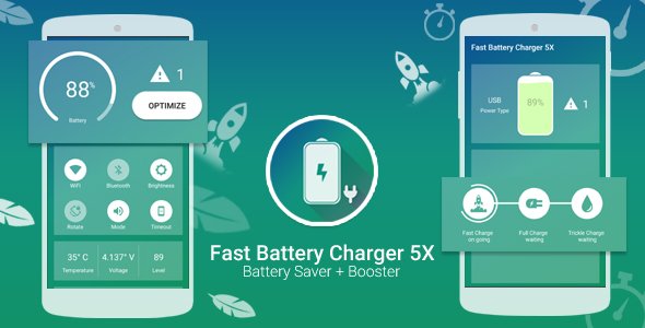 46450  Fast Battery Charger 5x & Battery Saver + Booster With Facebook Audience Network ( AdChoice )