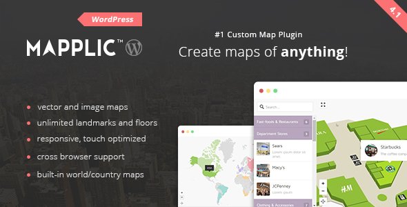 46497  Mapplic v4.1 - Custom Interactive Map WordPress Plugin