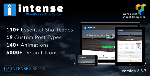 46527  Intense v2.8.7 - Shortcodes and Site Builder for WordPress
