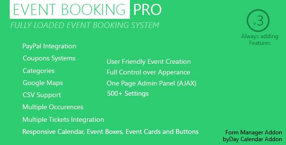 46574  Event Booking Pro v3.815 - WP Plugin [paypal or offline]