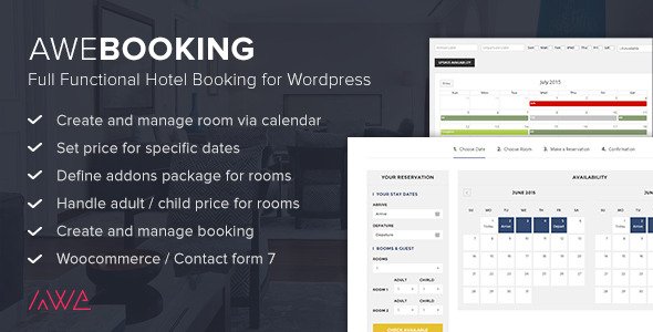 46601  AweBooking v2.8.3 - Online Hotel Booking for WordPress