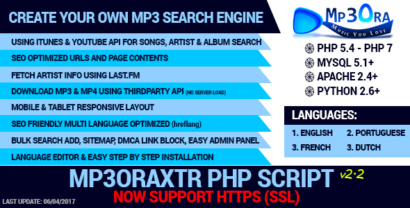 46643  Mp3OraXtr v2.2 - PHP Mp3 Search Engine