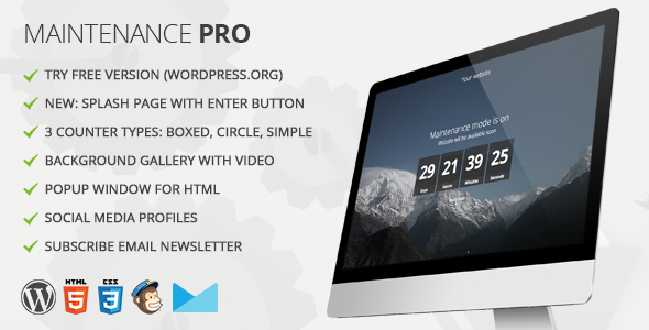 46692  Maintenance PRO v3.4 - WordPress plugin