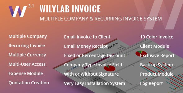 46765  Wilylab Invoice v3.1 - Recurring & Multiple Company Invoice