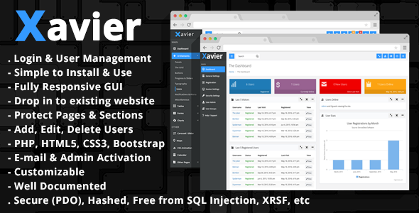 46768  Xavier - PHP Login Script & User Management Admin Panel