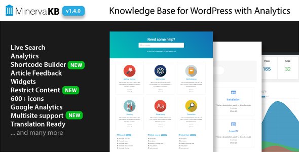 46820  MinervaKB v1.4.1 - Knowledge Base for WordPress with Analytics