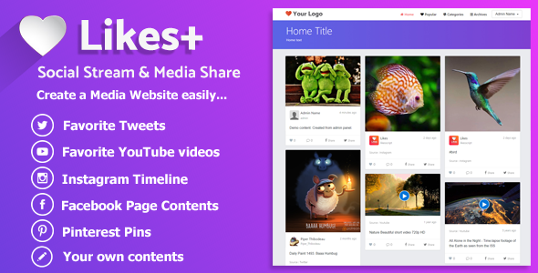 46886  Likes Plus - Social Stream & Media Share