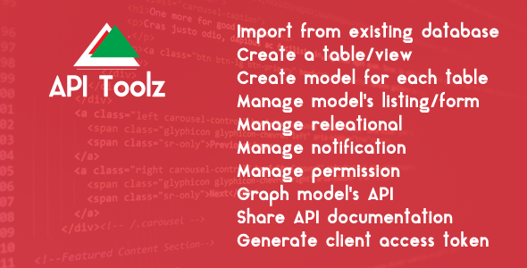 46889  API Toolz - PHP Laravel v5.4 Backend + API GUI Tools