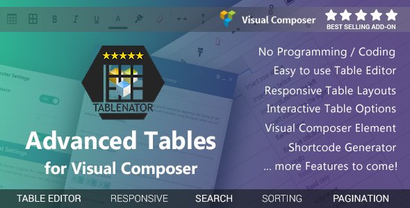 46903  Tablenator v1.2.1 - Advanced Tables for Visual Composer