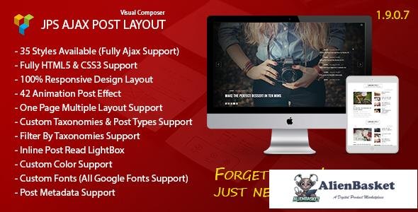 46935  JPS Ajax Post Layout v1.9.0.7 - Addon For Visual Composer