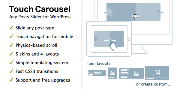 47168  TouchCarousel v1.3 - Posts Content Slider for WordPress