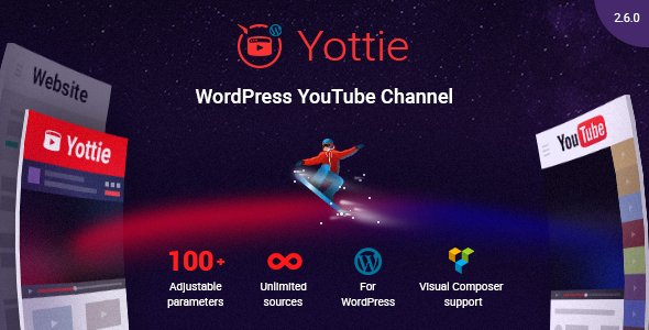 47191  Yottie v2.6.0 - YouTube Channel WordPress Plugin