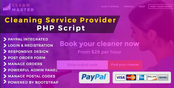47222  Clean Master - Cleaning Domestic Service PHP Script