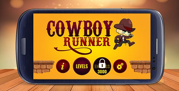 47323  Cowboy Runner: Western Journey - Android Buildbox Game with Admob