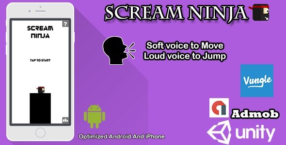 47329  Scream Ninja: sound game Android