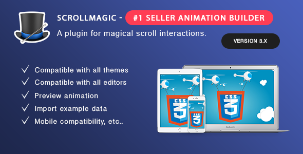47452  Scroll Magic v3.2 - Scrolling Animation Builder Wordpress Plugin