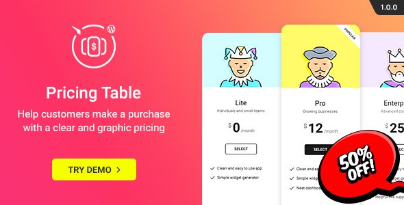 47474  WordPress Pricing Table Plugin v1.0.0