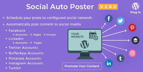 47629  Social Auto Poster v2.6.0 - WordPress Plugin