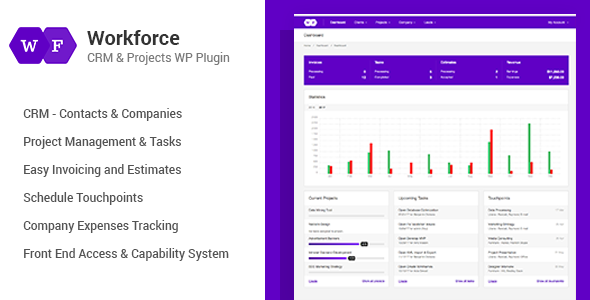 47651  Workforce v1.2.3 - CRM & Project Management WordPress Plugin