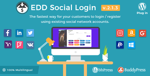 47908  Easy Digital Downloads - Social Login v2.1.3